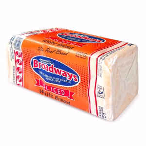 Broadways Sliced White Bread – 400g delivered by Groceries by Tiiva